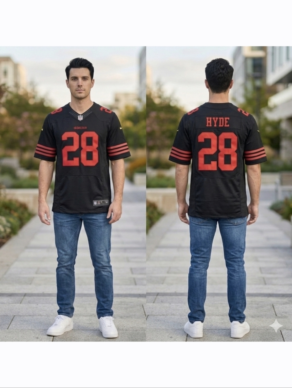 Carlos Hyde San Francisco 49ers Nike Elite Jersey Size M Black Alternate On Fie